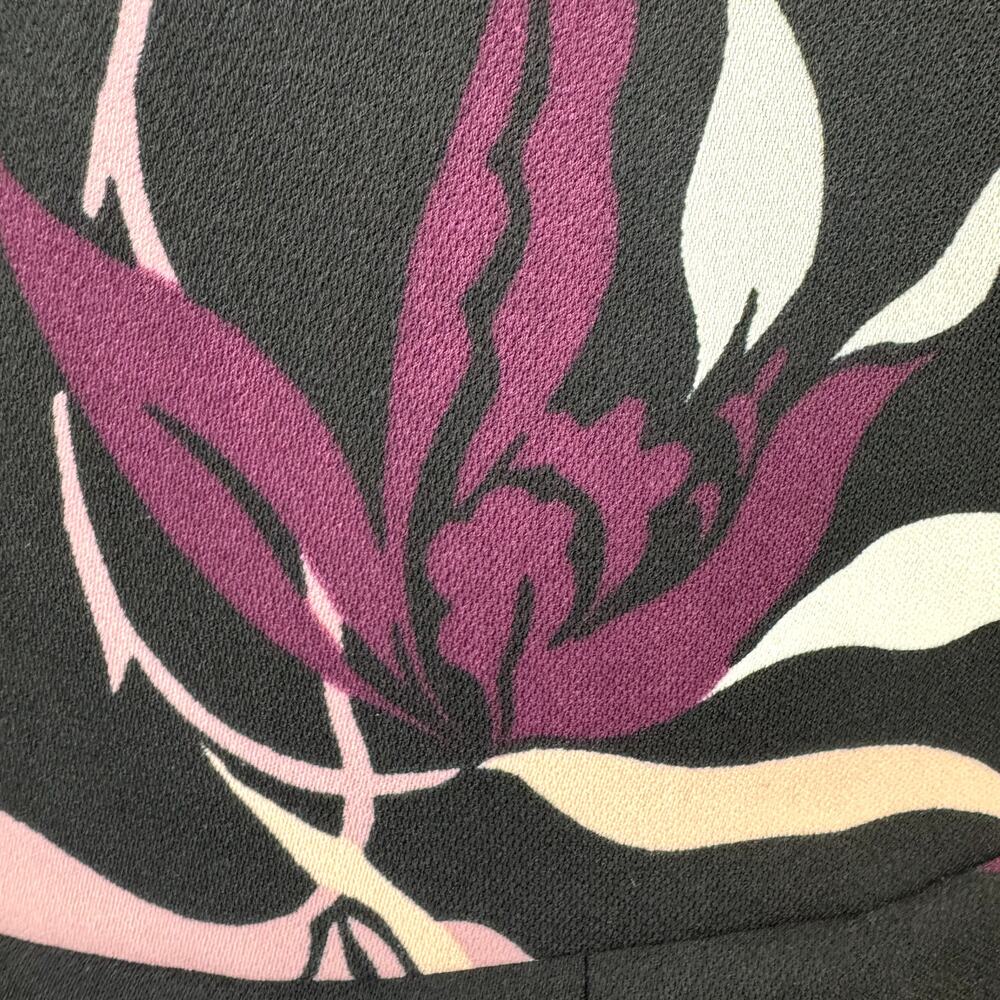 Women's Keepsake Black Pink Mini Bird of Paradise Fit & Flare Short Dress Large - Picture 6 of 10